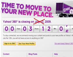 Blogger không bất ngờ khi Yahoo 360 chưa đóng cửa